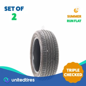 Set of (2) Used 195/55R16 Bridgestone Turanza ER300 II RFT 87V - 7.5/32 - Picture 1 of 4