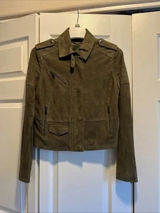 NWT Banana Republic Real Suede Moto Jacket XS - Picture 1 of 7