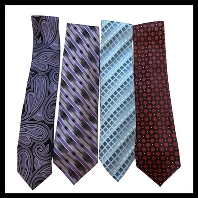Мужские галстуки лот Merona Stafford Van Heusen фиолетовый синий бордовый платье галстуки - Изображение 1 из 4