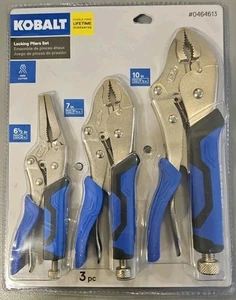 Set pinze bloccaggio cobalto 3 pezzi 6,5" naso lungo 7" ganascia curva 10" ganascia curva - Foto 1 di 2