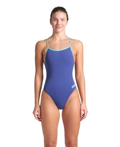 ARENA Women's Solid Team MaxLife Sports Swimsuit Lace Back One Piece Racing - Picture 1 of 7