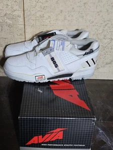 Scarpe da basket vintage nuove con etichette AVIA 865 pelle bianca, grigia anni 80 con scatola originale - Foto 1 di 15
