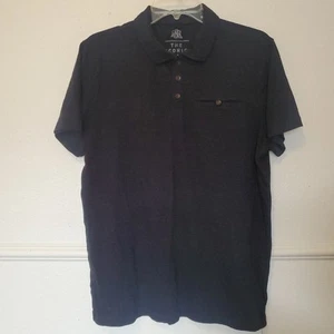 Men's Rock & Republic Iconic Polo Shirt Short Sleeve Size M Black with Pocket - Picture 1 of 15
