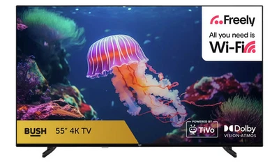 Bush 55 Inch 55UT24SB Smart 4K HDR LED TiVo Freely TV Wifi Netflix USB YouTube - Image 1 of 4