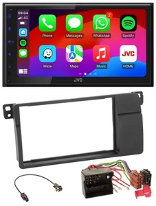 JVC Bluetooth 2DIN MP3 DAB USB Autoradio für BMW 3er E46 Quadlock großem Navi - Bild 1 von 10