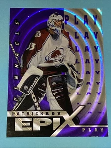 1997-98 Pinnacle Epix Play Purple #E7 Patrick Roy Colorado Insert Parallel Rare - Picture 1 of 2