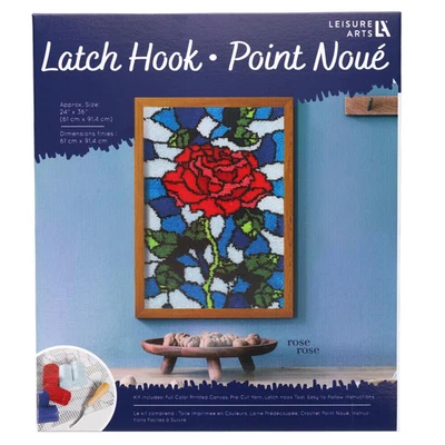 Kit de gancho de cierre Leisure Arts rosa, 24" X 36", kit de gancho de cierre, kits de alfombras, alfombra Foto 1 de 4