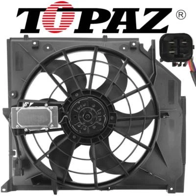 Radiator Cooling Fan Assembly FOR BMW E46 99-05 325i 328i 330i 17117561757 - Image 1 of 4