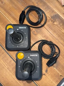 Gemini Gemstik Joystick 2 Controller Lot Atari 2600 Commodore 64 C64 Tested - Picture 1 of 7