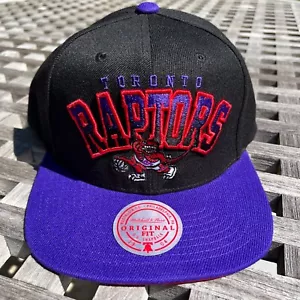 Toronto Raptors Script Spell Out Mitchell Ness NBA 2 Tonos Snapback Gorra Sombrero - Imagen 1 de 5
