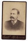 Tisdell Couverneur Ny Cabinet Photo Man With Mustache Antique Old Vintage