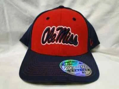Ole Miss Rebels NCAA Blue & Red Zephyr Flex Hat, Small - Image 1 of 2