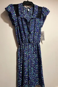 Speechless Junior Girls Dress - X - Small - Purple Cheetah Print Lace Accent New - Picture 1 of 5