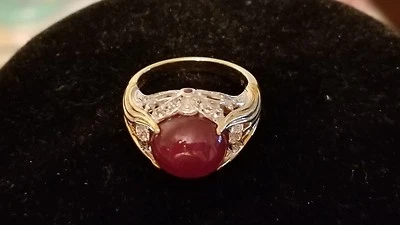Anillo Victoria Wieck plata de ley .925 rubí y topacio blanco talla 9 Foto 1 de 4