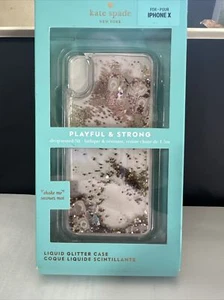 Kate Spade iPhone X Liquid Glitter Case New - Zdjęcie 1 z 2