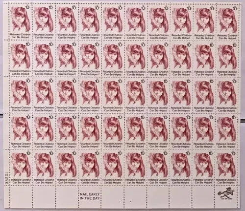 SCOTT#1549, 10C STAMP RETARTED CHILDREN CAN BE HELPED SHEET OF 50 MNH OG SCARCE - Image 1 of 1
