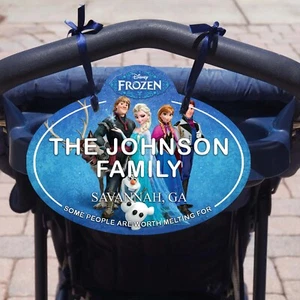 Custom Disney Stroller & Scooter Name Tag - Personalized Family ID Sign Parks - Picture 1 of 12