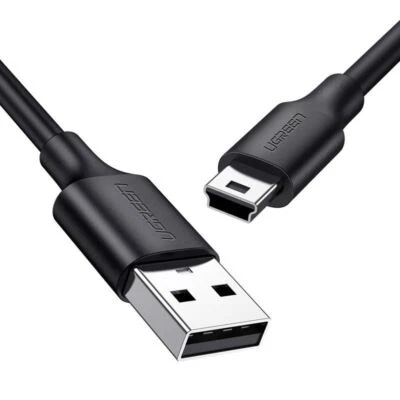 USB 2.0 to USB mini cable 1m black; UGREEN/10355 - Image 1 of 3