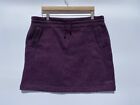 Woolrich BlackBerry Purple Heather Doe Fleece Drawstring Skirt XL