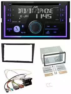 JVC MP3 USB 2DIN DAB Bluetooth CD Autoradio für Opel Corsa D stealth schwarz - Bild 1 von 10