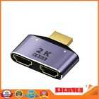 1 to 2 Adapter Converter UHD 2K 60Hz Video Connector HDMI-compatible for Desktop
