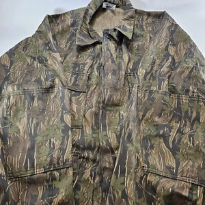 Vintage Smokey Branch Camo Hot Weather Combat Coat Size Medium Regular Hunting - Picture 1 of 7