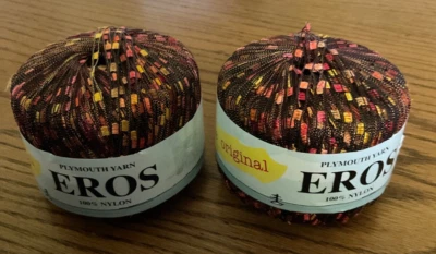 Hilo Plymouth Eros 100% nylon, color 3250 óxido, 165 yardas, 50 gr. lote de 2 Italia Foto 1 de 4