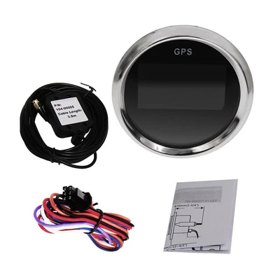 Velocímetro GPS digital para motocicleta 52 mm kilometraje total GPS área odómetro medidor Foto 1 de 4