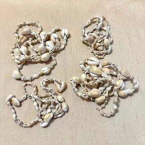 Genuine Vintage Shell Lei Necklaces or Bead Strands, Set of 4 Natural Pieces - Picture 1 of 6