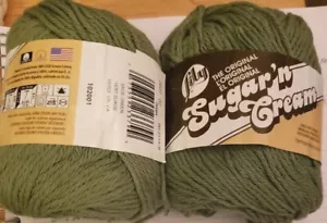 2 Skeins Lily Sugar 'n Cream 100% Cotton Yarn 2.5 oz "SAGE GREEN" - Picture 1 of 1