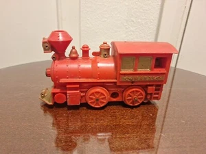 Vintage Marx Locomotive Battery Operated Christmas Train Red Plastic 7.5” Decor - Picture 1 of 8