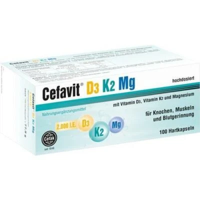 CEFAK KG CEFAVIT D3 K2 Mg 2.000 I.E. Hartkapseln 100 St PZN 15194174