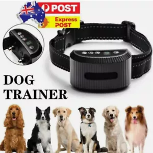AU Dog Bark Collar-Compact Anti Barking Remote Stop Training sound-vibrate-shock - Picture 1 of 13