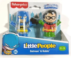 Fisher-Price DC Comics Super Friends Batman and Robin Little People Toy Gift - Picture 1 of 2