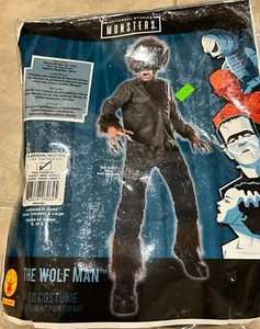 Wolf Man Universal Monsters Costume w/ Mask Boys Medium 8-10 NEW Retail Pkging - Picture 1 of 2