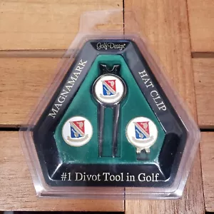 Golf Design Lounge Vue Club Magnamark Divot Ball Marker Hat Clip - Picture 1 of 2