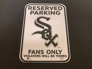 CHICAGO WHITE SOZ MLB 11x17 Plástico reservado Señal de estacionamiento a estrenar! - Imagen 1 de 1
