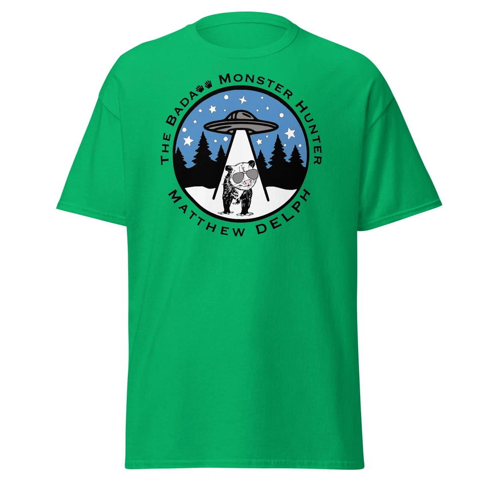 possum aviator UFO/The Bada** Monster Hunter cryptid unisex classic tee - Image 1 of 1