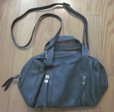 Linea Pelle LP Azul Para Mujer Bandolera Mediana Bolso de Mano Cartera, Cuero Vegano Gris Foto 1 de 4