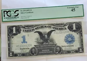 189 FR 235 $1 BLACK EAGLE SILVER CERTIFICATE Elliott/WHITE PCGS XF45 - Picture 1 of 2