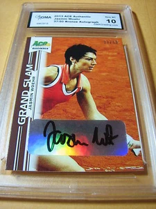 JASMIN WOEHR 2013 ASSO AUTENTICO GRANDE SLAM AUTOGRAFO BRONZO # 37/50 GRADO 10 - Foto 1 di 1