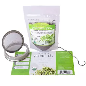 Organic Broccoli Sprout Growing Kit - Includes 316 Stainless Steel Sprouting ... - Picture 1 of 7