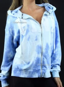 Victoria's Secret ROSA Tie Dye Cuadrado con cremallera completa logotipo sudadera con etiquetas - Imagen 1 de 2