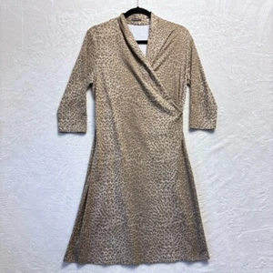 J.McLaughlin Wickelkleid Animal Print Damen Large 3/4 Arm Mob Wife Reitsport - Bild 1 von 10