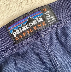Vintage Patagonia Pants Midweight Capilene Women's Medium Blue Base Layer USA - Picture 1 of 12
