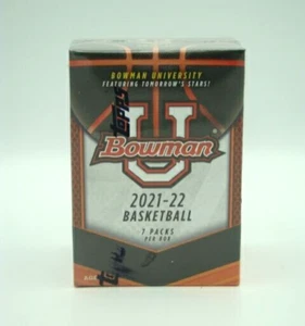 2021-22 Bowman University Basketball Blaster Box 7 Packs Factory Sealed NIB - Picture 1 of 13