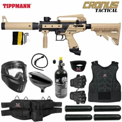 Paquete de pistola de paintball HPA protectora táctica Maddog Tippmann Cronus negro tostado Foto 1 de 4