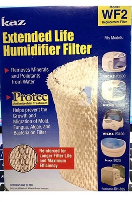 Nuevo filtro de repuesto humidificador de vida extendida Protec Kaz modelo WF2 Foto 1 de 4