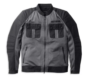 Chaqueta de malla H-D Zephyr para hombre con forro con cremallera - gris granito 98131-22EM - Imagen 1 de 4