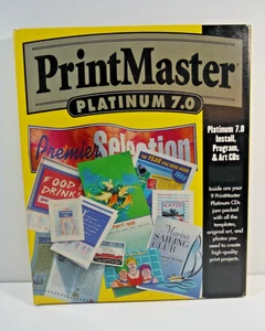 PrintMaster Platinum 7.0 Windows 95 98 NT 4.0 Install Program 9 CDs Software - Picture 1 of 7